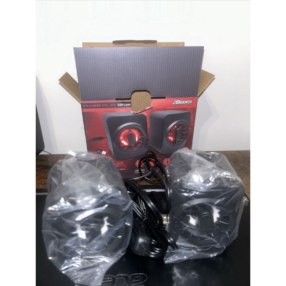 2Boom™ Raze Duo USB Gaming Speakers Black